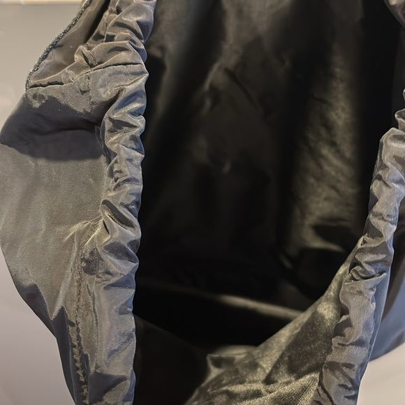 Victoria's Secret- Drawstring Bucket Backpack Bag Black & Silver/ Retired- NWT - Picture 5 of 7